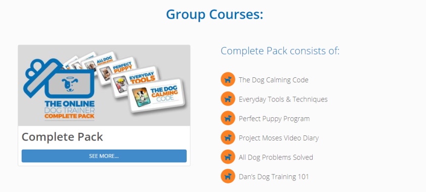 The Online Dog Trainer - Members Area Courses Page