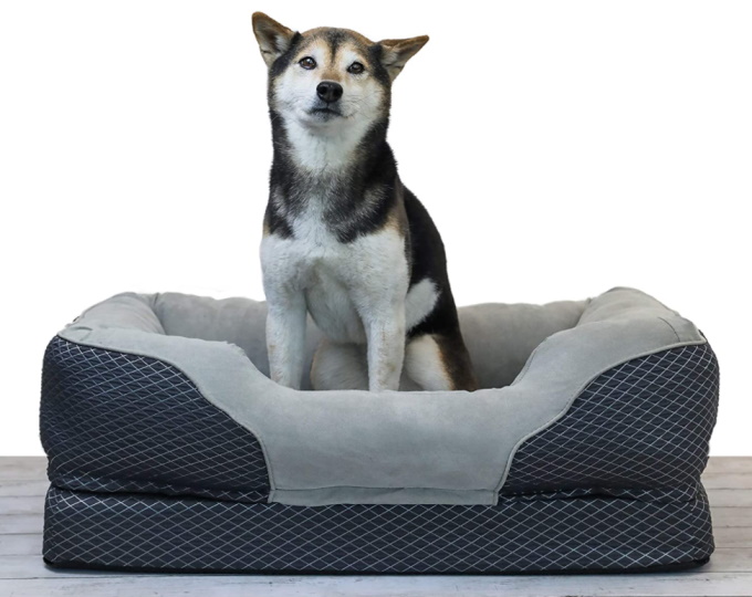BarksBar Gray Orthopedic Dog Bed (medium)